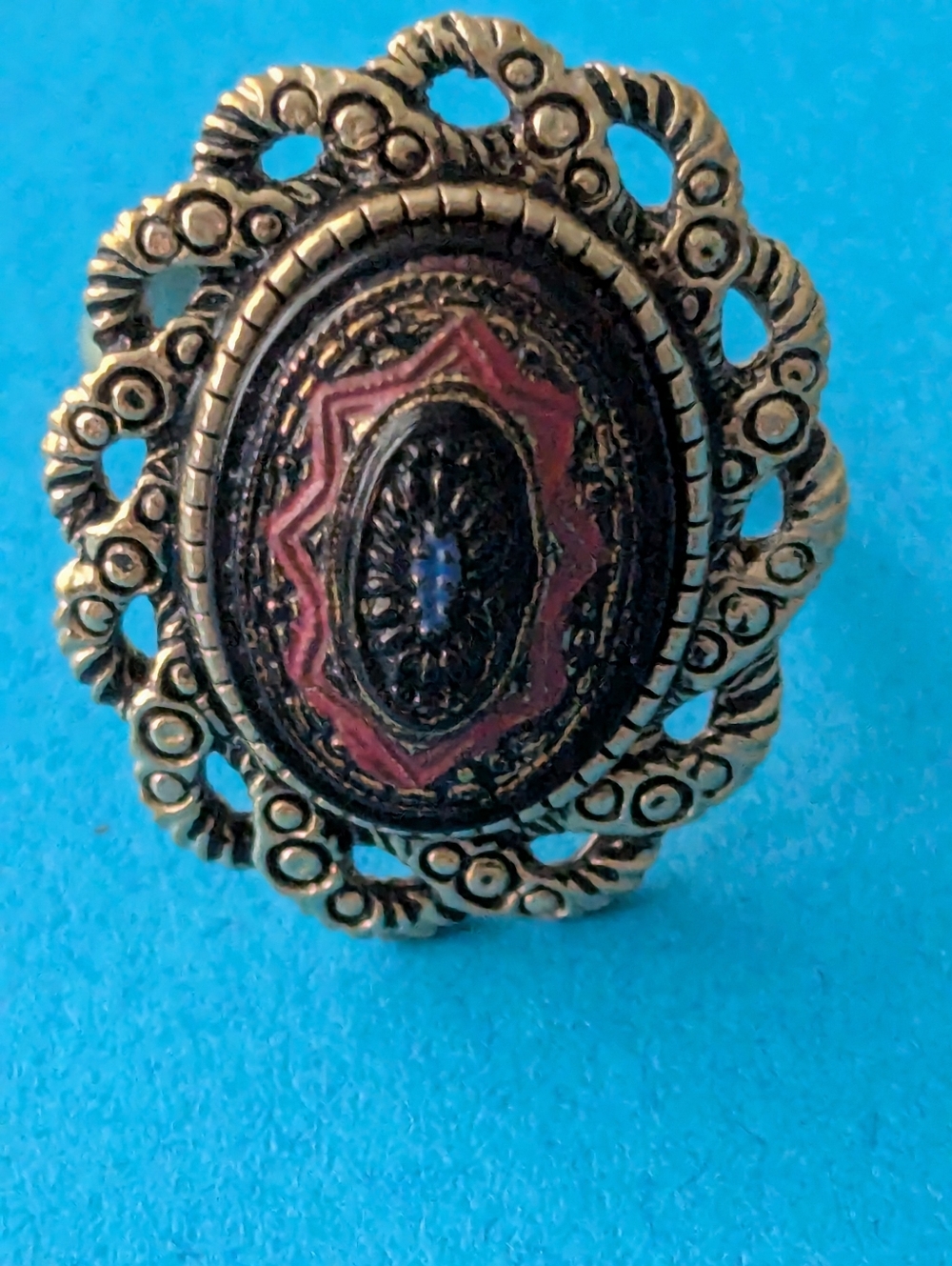 Vintage Sarah Coventry "Old Vienna" Brooch/Pendant, Earrings & Ring! - Picture 6 of 8